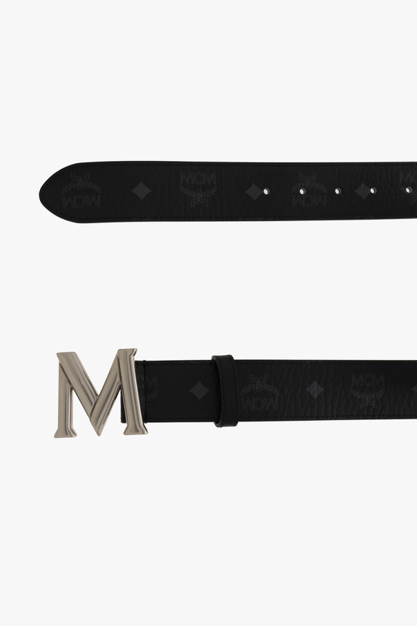 Mcm all black belt best sale